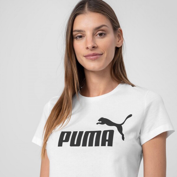 Damski t-shirt z nadrukiem PUMA ESS LOGO TEE - biały