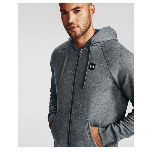 Męska bluza dresowa rozpinana z kapturem UNDER ARMOUR UA Rival Fleece FZ Hoodie - szara