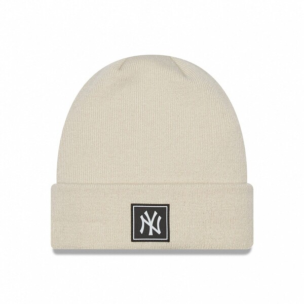 Męska czapka zimowa NEW ERA TEAM CUFF BEANIE NEW YORK YANKEES - beżowa