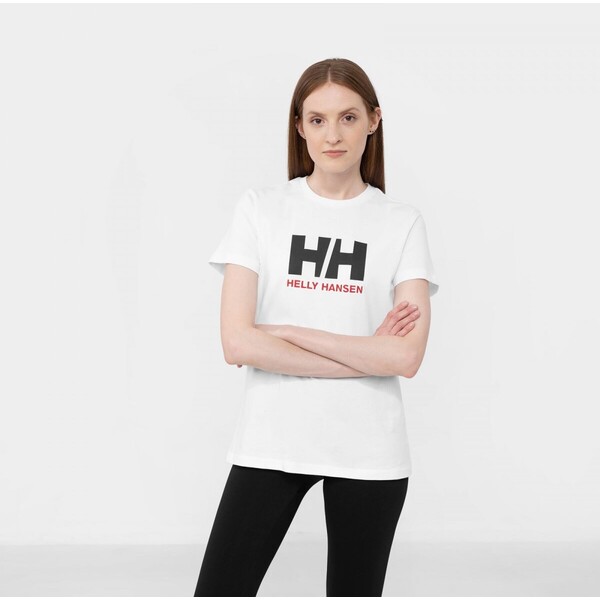Damski t-shirt z nadrukiem HELLY HANSEN HH LOGO T-SHIRT - biały