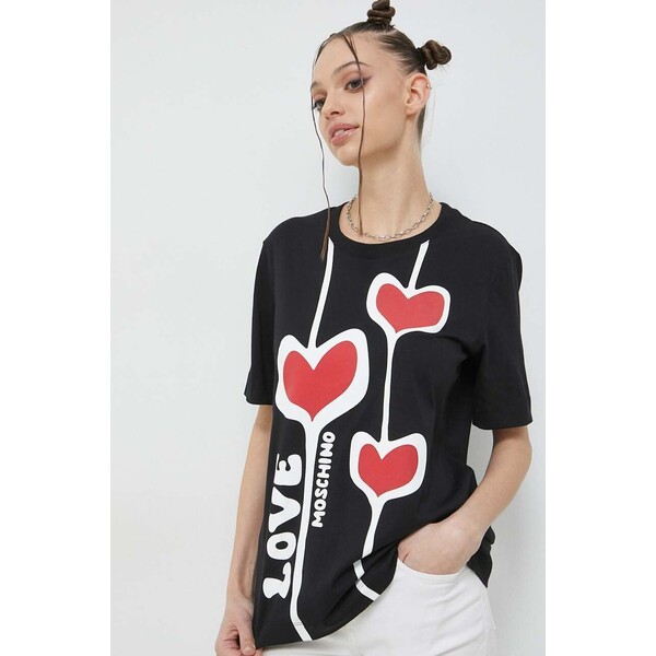 Love Moschino t-shirt bawełniany W.4.F15.4E.M.3876