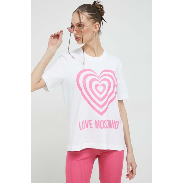 Love Moschino t-shirt bawełniany W.4.H06.37.M.3876