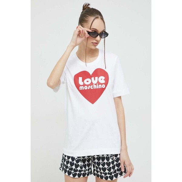 Love Moschino t-shirt bawełniany W.4.F15.4A.M.4405