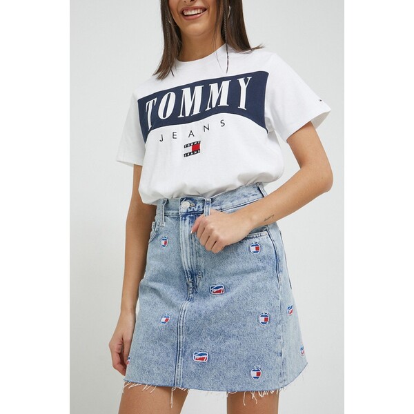 Tommy Jeans spódnica jeansowa DW0DW14837.PPYX