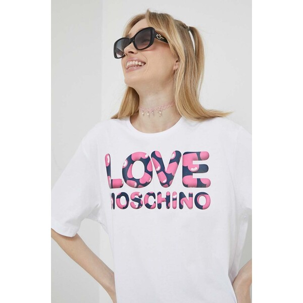Love Moschino t-shirt bawełniany W.4.F87.50.M.3876