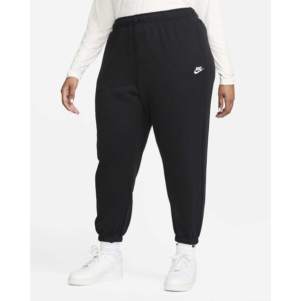 Damskie spodnie dresowe o kroju oversize ze średnim stanem (duże rozmiary) Nike Sportswear Club Fleece DV5084-010