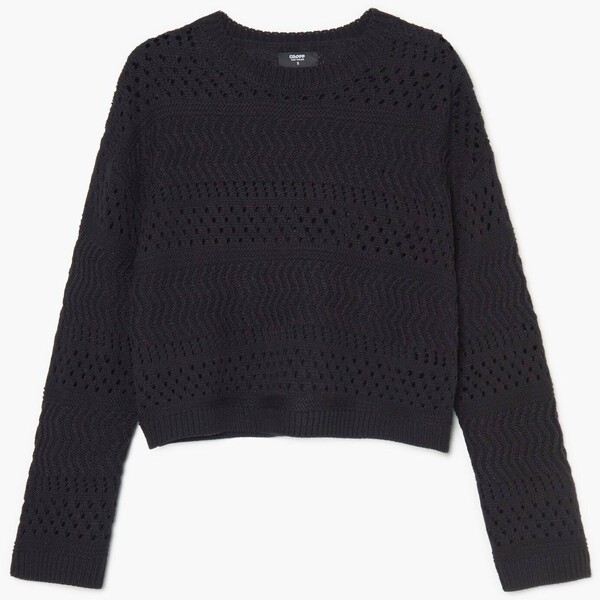 Cropp Czarny ażurowy sweter 2108S-99X