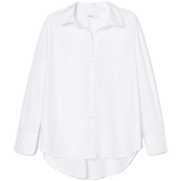 Cropp Biała koszula z długim rękawem 1915S-00X