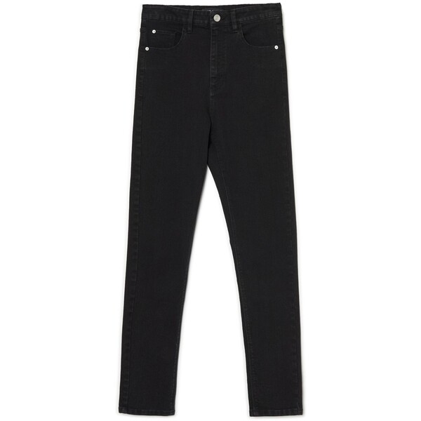 Cropp Czarne jeansy skinny z wysokim stanem 1610S-99J