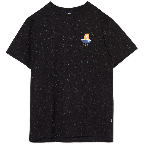 Cropp Czarna koszulka z motywem kosmosu 3622R-99X