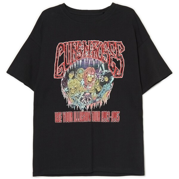 Cropp T-shirt oversize z nadrukiem Guns N' Roses 2448S-99X