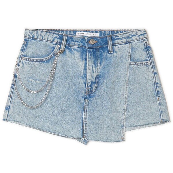 Cropp Jeansowe spódnico-szorty z łańcuchem 1581S-50M