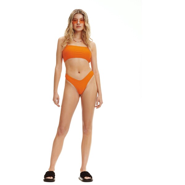 Cropp Pomarańczowe majtki kąpielowe stringi 0631S-22X