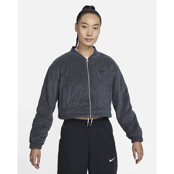 Damska pikowana kurtka z tkaniny frotte Nike Sportswear
