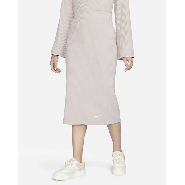 Damska prążkowana spódnica z dżerseju z wysokim stanem Nike Sportswear