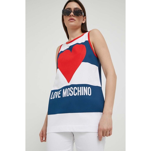 Love Moschino top bawełniany W.4.H94.01.M.3876