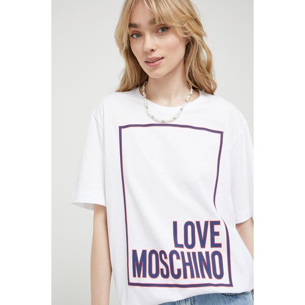 Love Moschino t-shirt bawełniany W.4.F87.52.M.4405
