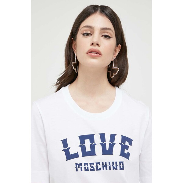 Love Moschino t-shirt bawełniany W.4.F15.4K.M.3876
