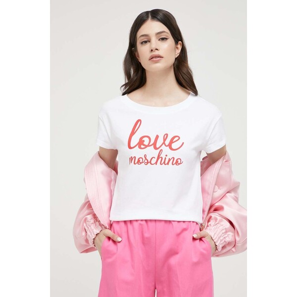Love Moschino t-shirt bawełniany W.4.F30.3P.M.4405
