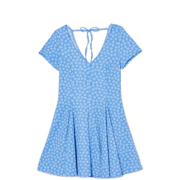 Cropp Niebieska sukienka w kwiaty 1362S-05X
