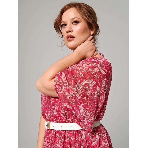 Sinsay Sukienka midi z wzorem paisley YP560-43X