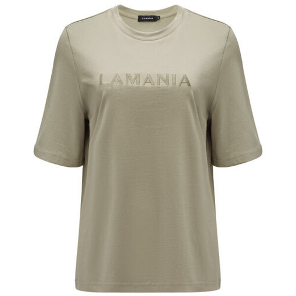 La Mania T-Shirt LUCY Beżowy Classic Fit