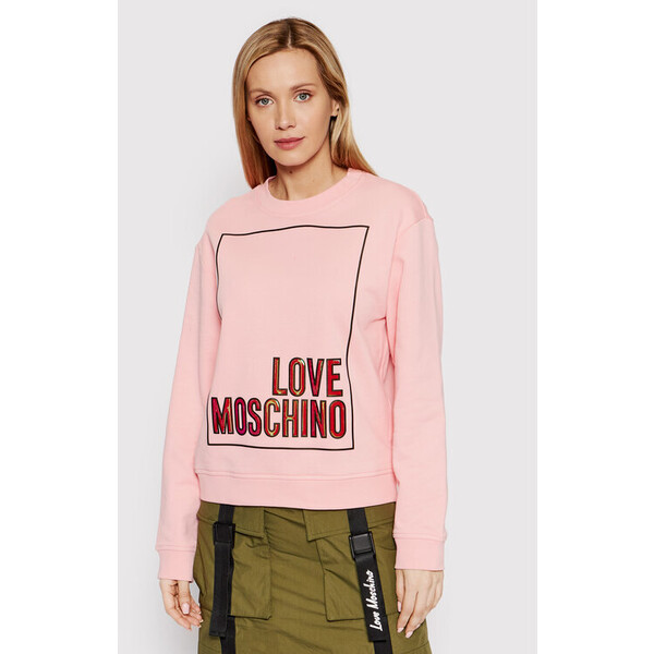 LOVE MOSCHINO Bluza W630648M 4266 Różowy Regular Fit