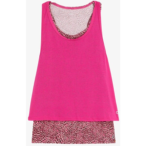 Marks & Spencer PRINTED DOUBLE LAYER VEST TOP Top pink mix QM421E0F0-T11