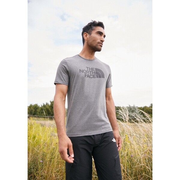 The North Face MENS EASY TEE T-shirt z nadrukiem grey heather TH342D00U-C11