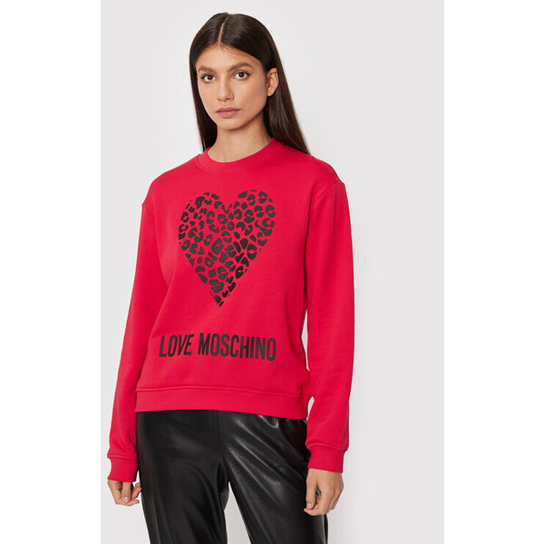 LOVE MOSCHINO Bluza W630654M 4055 Czerwony Regular Fit