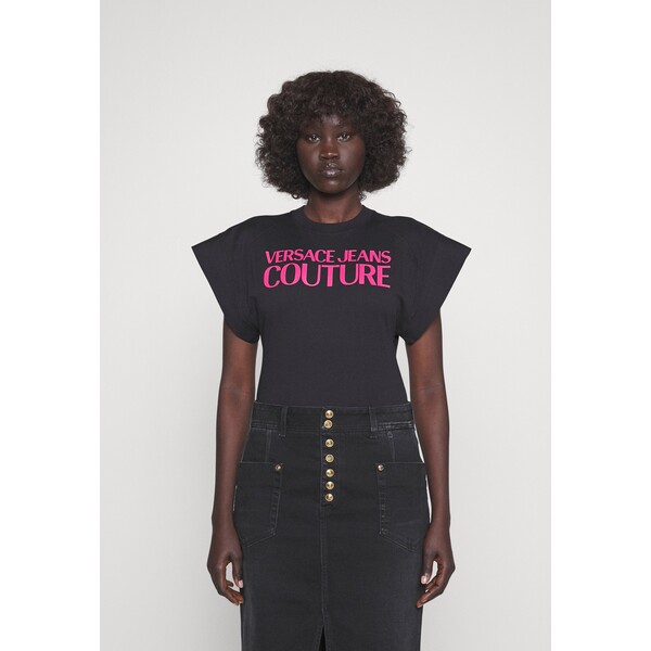 Versace Jeans Couture T-shirt z nadrukiem black VEI21D082-Q11