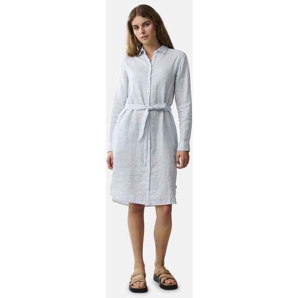 Lexington ISA Sukienka koszulowa lt blue white stripe LX321C01K-K11
