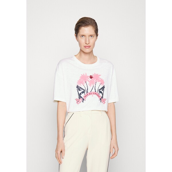 See by Chloé T-shirt z nadrukiem crystal white SE321D02Z-A11