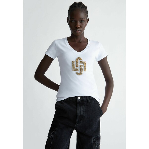 LIU JO T-shirt z nadrukiem white LI621D080-A11