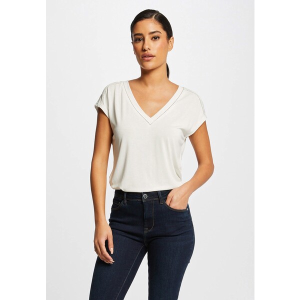 Morgan WITH V-NECK T-shirt basic off white M5921D0T7-A11