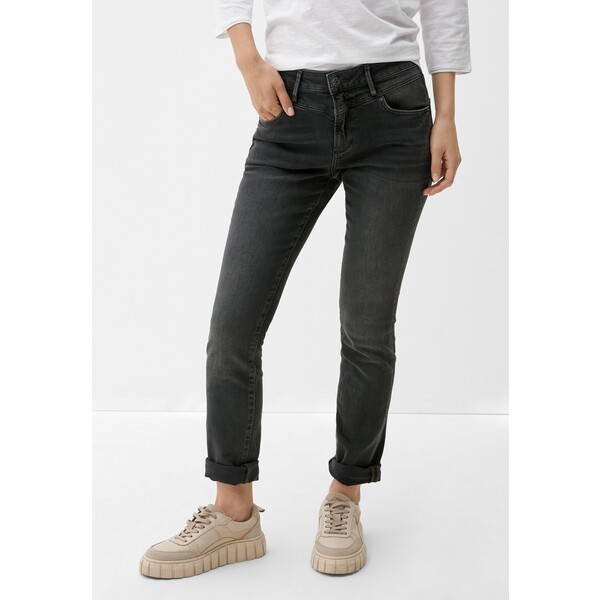 s.Oliver LANG Jeansy Slim Fit dunkelgrau ZZO20PM17-K11