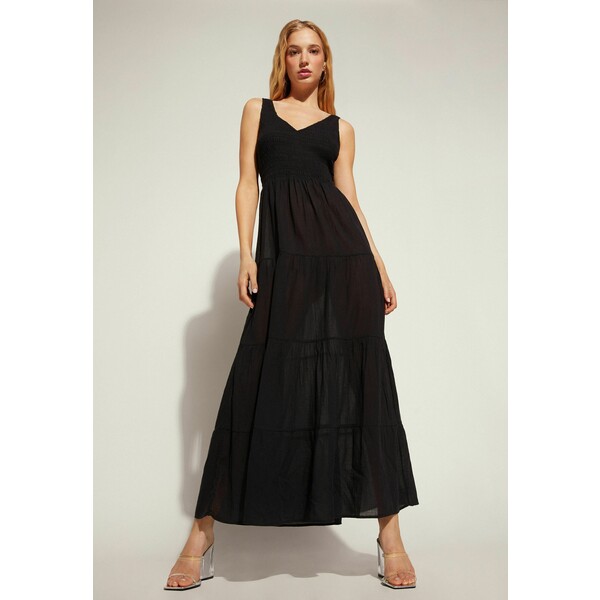 Calzedonia MIT VOLANTROCK Długa sukienka schwarz black C2F21C005-Q11