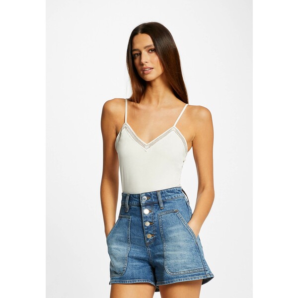 Morgan THIN STRAPS AND V NECK Top off-white M5921D0UR-A11