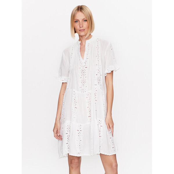 Iconique Sukienka letnia IC23 001 Biały Regular Fit