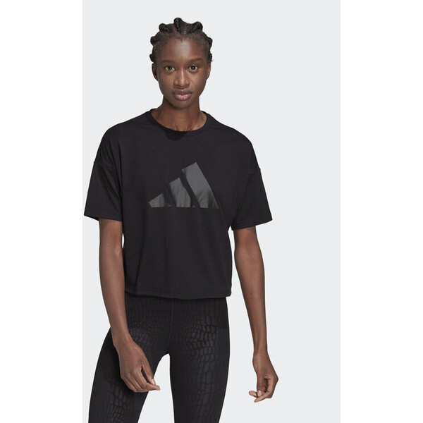 adidas T-Shirt Train Icons 3 Bar Logo T-Shirt HD8973 Czarny Regular Fit