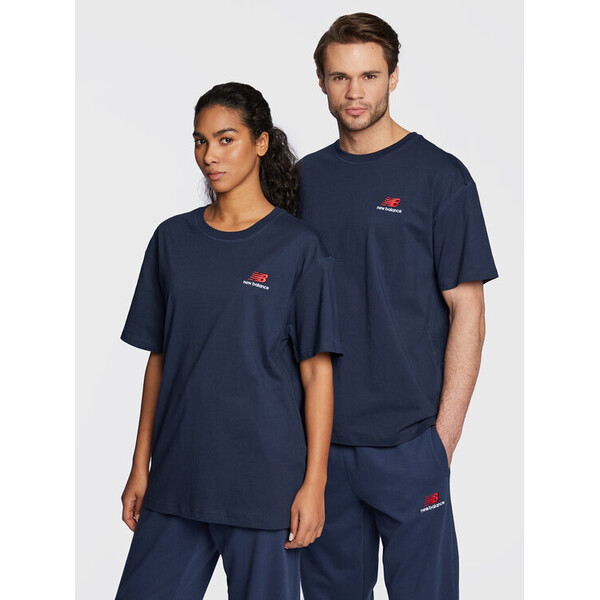 New Balance T-Shirt Unisex UT21503 Granatowy Relaxed Fit