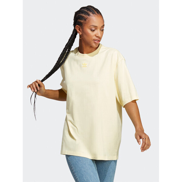 adidas T-Shirt Adicolor Essentials T-Shirt IA1248 Żółty Loose Fit
