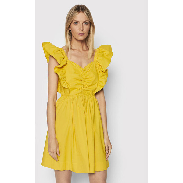 TWINSET Sukienka letnia 221TT2061 Żółty Regular Fit