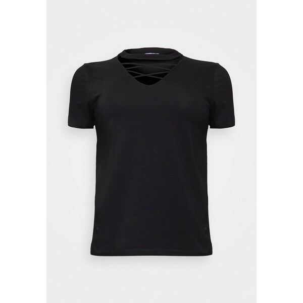 Anna Field Curvy T-shirt z nadrukiem black AX821D06G-Q11