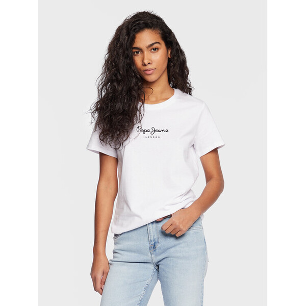 Pepe Jeans T-Shirt Wendy PL505480 Biały Regular Fit