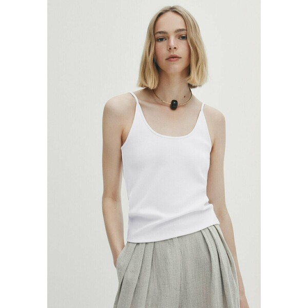 Massimo Dutti WITH THIN STRAPS Top white M3I21D0JS-A11
