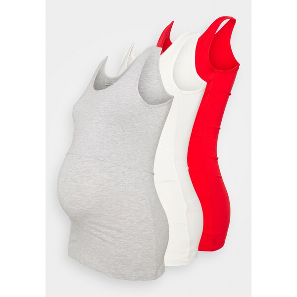 Anna Field MAMA 3 PACK Top light grey/white/red EX429G02Y-C11