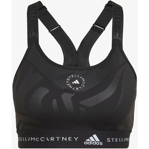 adidas by Stella McCartney Stanik sportowy z średnim wsparciem black AD741I048-Q11