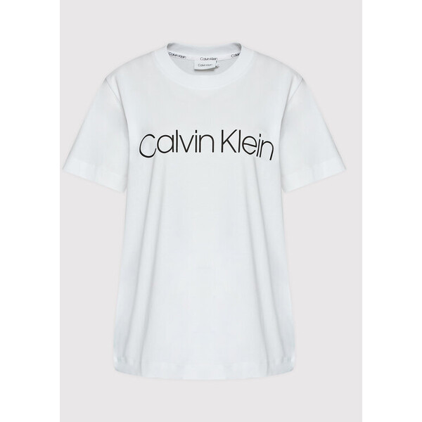 Calvin Klein Curve T-Shirt K20K203633 Biały Regular Fit
