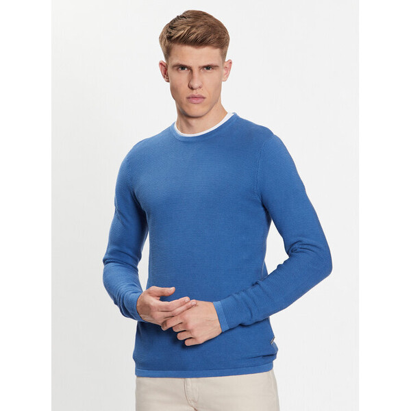 Blend Sweter 20715139 Niebieski Slim Fit